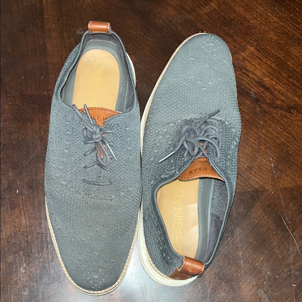Cole Haan Men's Charcoal Knit Oxfords